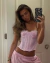 Corset Renda Rosa Claro