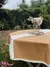 Mantel impermeable premium mostaza con fleco corto