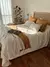 Pie de cama / Manta gasa rustica natural - RIA DECO MAYORISTA