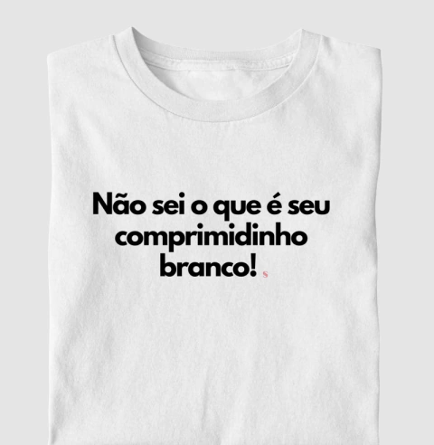 Camiseta Comprimidinho Branco - comprar online