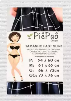 Fast Sling de Vestir Grid Branco + Preto - SLING PIEPAO