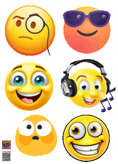 PLANTILLA 20 cm x 14,4 cm DE APLIQUES DTF TERMOPEGABLE TEMATICA EMOJIS - tienda online