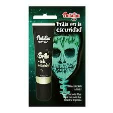 MAQUILLAJE ARTISTICO EN CREMA BRILLA EN LA OSCURIDAD PINTAFAN