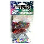 Brillantina C/Formas Brillo Insuperable X 5 sobres