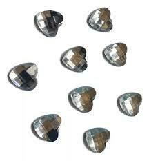 GEMAS TERMOADHESIVAS PLATEADAS CORAZON VARIAS MEDIDAS - comprar online