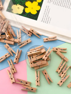 BROCHES DE MADERA POR 10 PACKS DE 100 UNIDADES