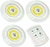 Kit 3 Lampadas Luminaria Led Controle Sem Fio Spot Remoto 15w