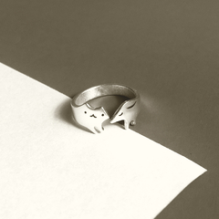 Anillo gato y perro bronce - comprar online