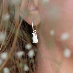 Aros perro mini de plata - comprar online