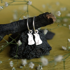 Aros perro mini de plata