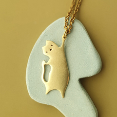 Collar gato del amor bronce