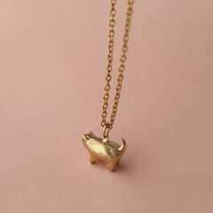 Collar gato gordo de bronce - comprar online