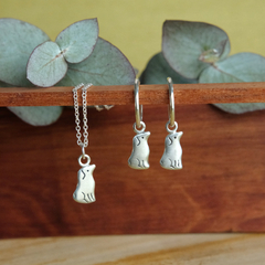 Aros perro mini de plata - Joyas Animaluchitis