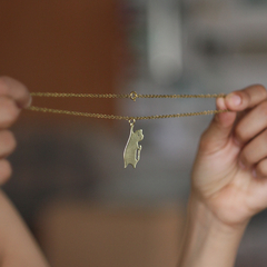 Collar gato del amor bronce - tienda online