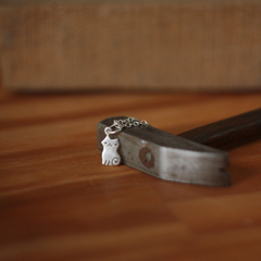 Collar + anillo gato de plata - comprar online
