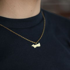Collar perro salchicha de bronce - comprar online