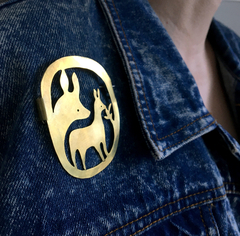 Broche de ciervos mamá y bebé - comprar online