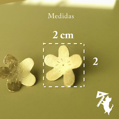 Aros flor de bronce - comprar online