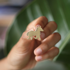 Pin caballo bronce - tienda online