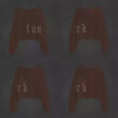 Buzo croptop "gótico" chocolate - comprar online