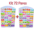 Kit 2 Expositores + 72 Pares de Brincos Infantil Fruta Resina Acrílico Colorido Atacado
