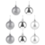 Bola Decorativa Natal Lisas - Tamanho 2,5cm Nº 25 (08 Und) - Prata - comprar online