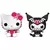 Coleção 4 Bonecos Tipo Funko Pop Figura Sanrio para Crianças, Figuras Anime, Kuromi My Melody Cinnamoroll, Hello Kitty - Jô Variedades