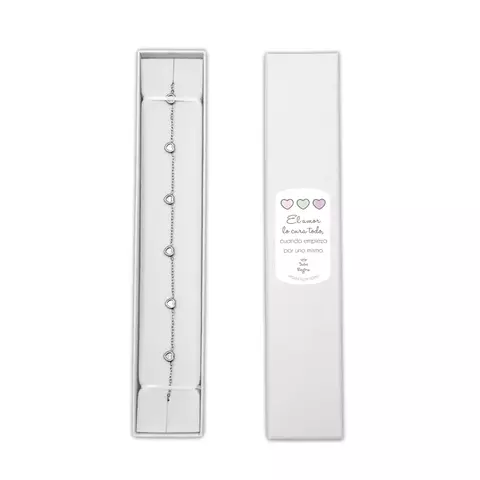 Tobillera Acero Corazones Clara - comprar online
