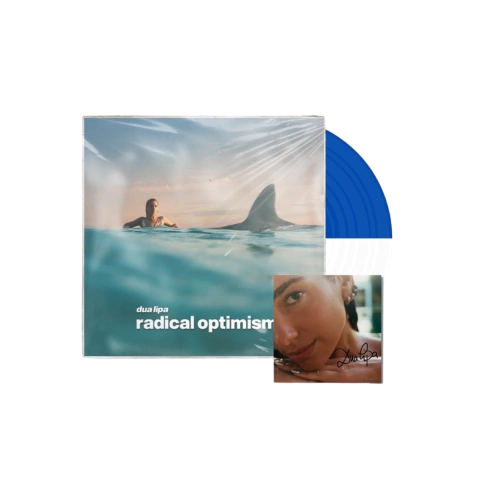[AUTOGRAFIADO] Dua Lipa - Radical Optimism (Deluxe Split Blue / White Vinyl + SIGNED Art Card) - comprar en línea