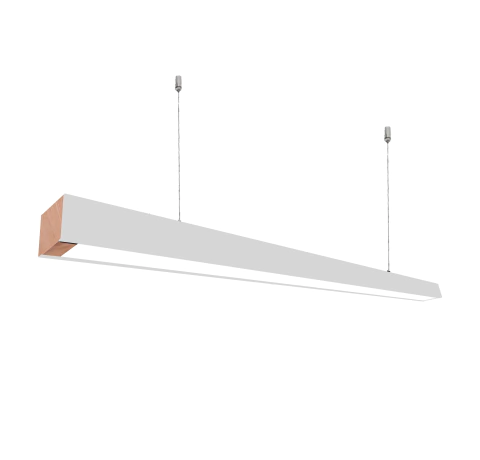 127 cm Lampara Colgante Escandinava Lineal Blanca , Apto Led - comprar online