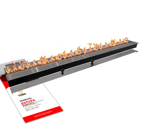 120 Cm Quemador Bioetanol Estufa De Acero Inoxidable