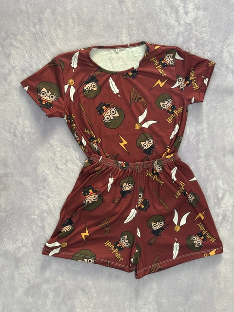 Pijama corto niño full print harry potter