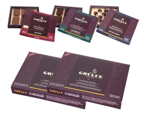 Pack #12 La Goulue Chocolates Rellenos De Vino 3 Varied. + 2x6 Alfaj.