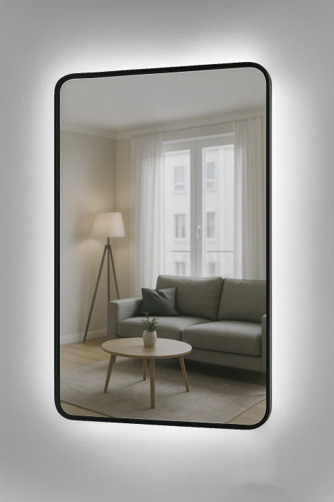 Espejo Rectangular 60x80cm Led Borde de Pvc - comprar online