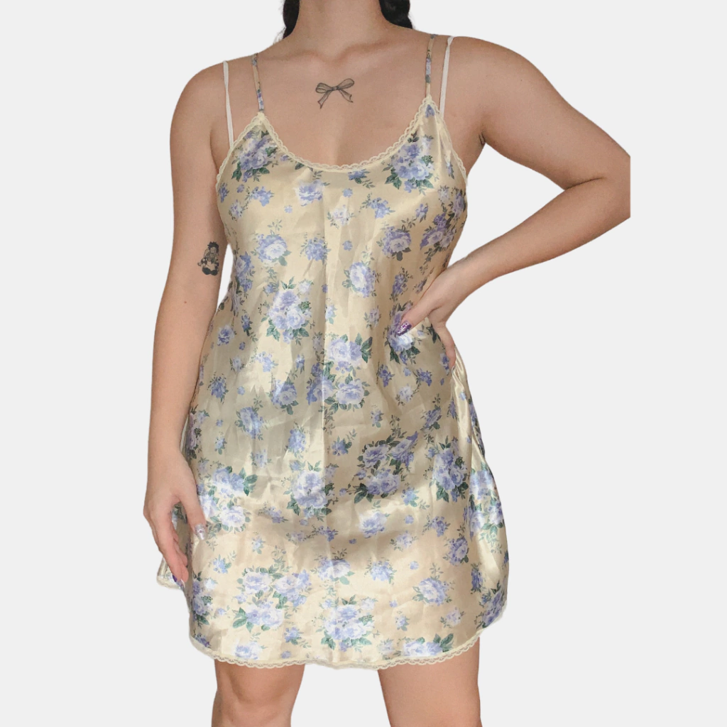 slipdress amarelo florido