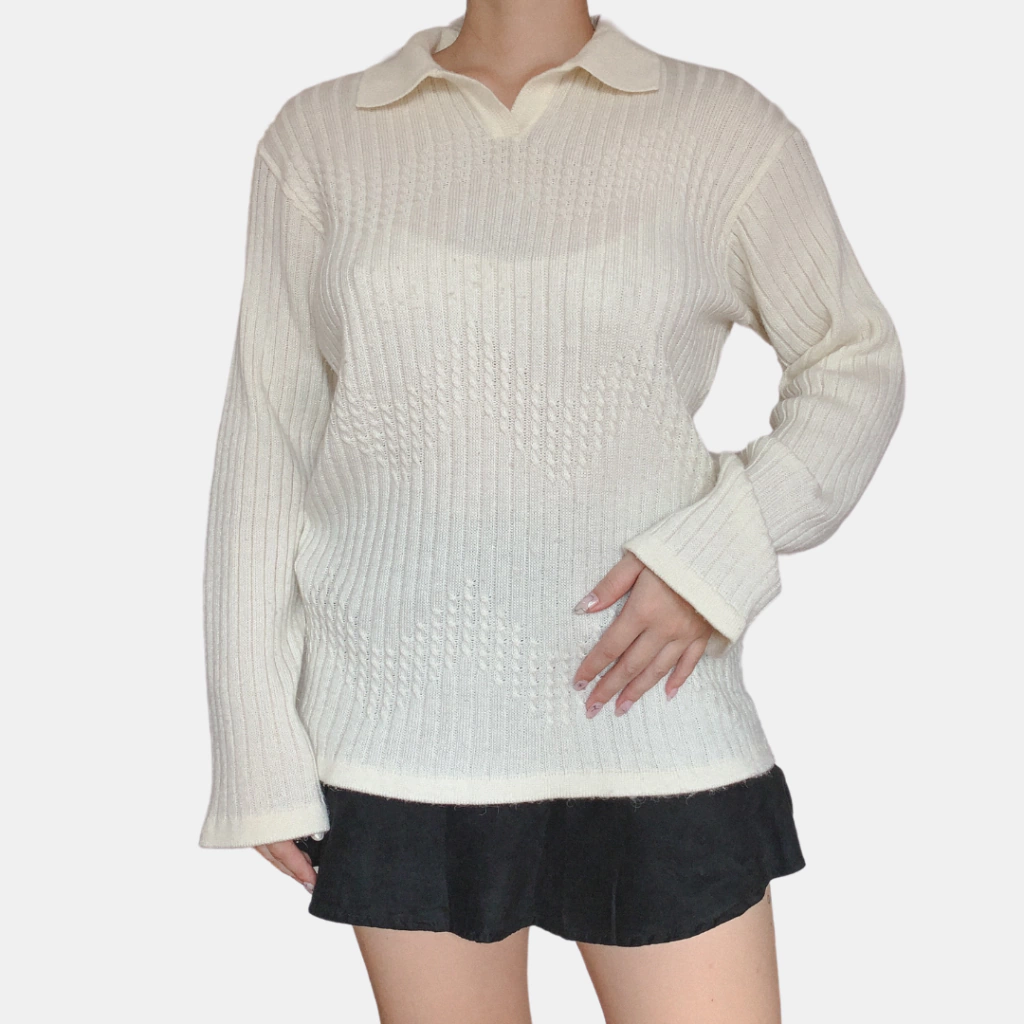 suéter creme vintage