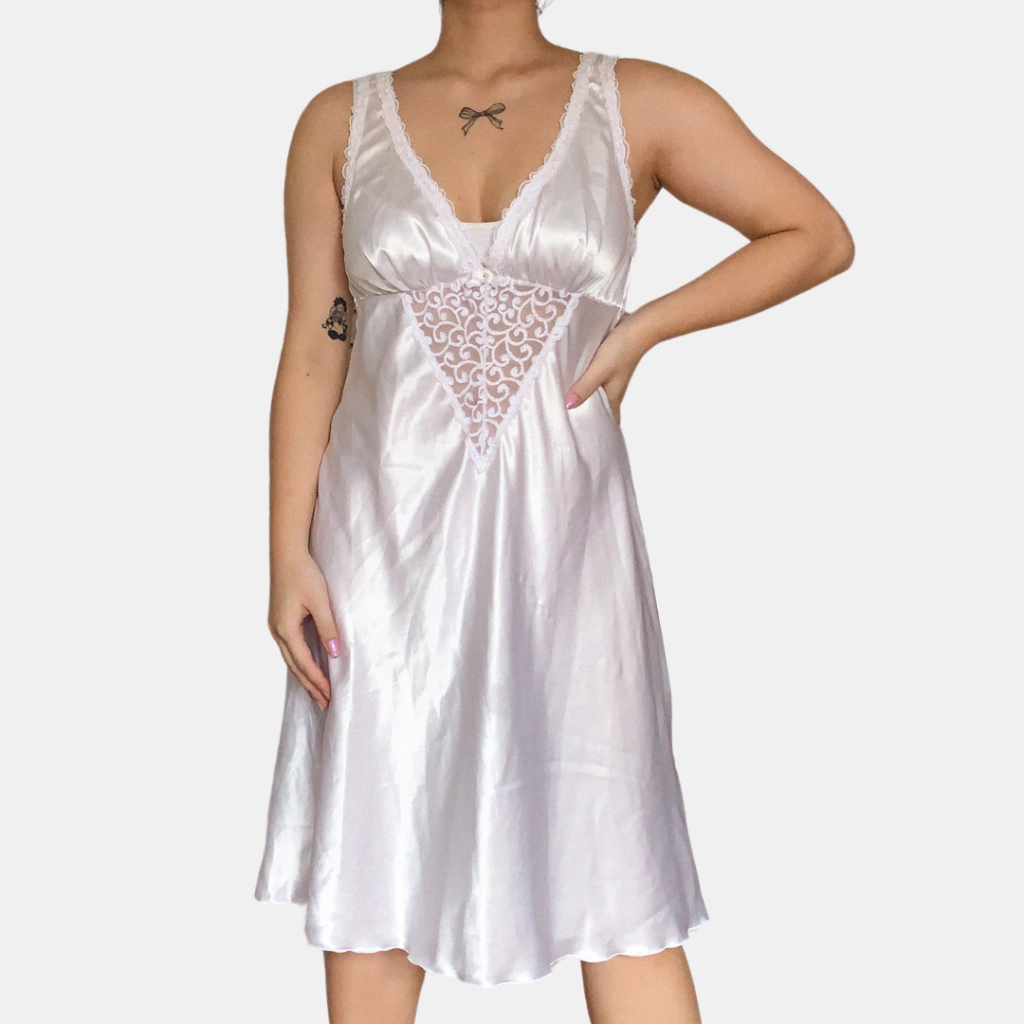camisola branca renda