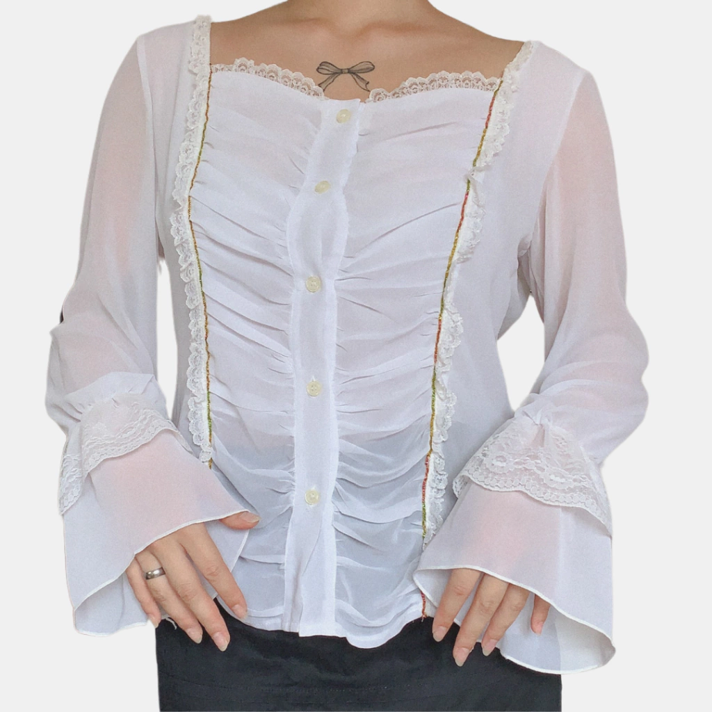 blusa branca donzela