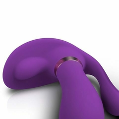 Imagen de VIBRADOR "MASSAGER" TRIPLE ESTIMULACION RECARGABLE CON CONTROL REMOTO 9X3CM. TJ1007