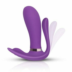 VIBRADOR "MASSAGER" TRIPLE ESTIMULACION RECARGABLE CON CONTROL REMOTO 9X3CM. TJ1007 - comprar online