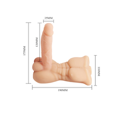 TORSO MASCULINO "BIGGER MAN" CON PENE CON VIBRACION. BW-008083 en internet