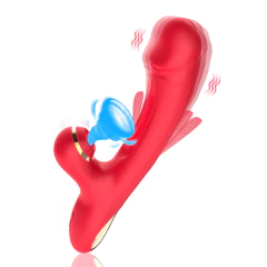 VIBRADOR DOBLE ESTIMULACION USB "MARVEL" CON SUCCIONADOR Y MOVIMIENTO 25X4,2CM. YT24060