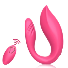VIBRADOR EN U "MARTHA" USB CON CONTROL REMOTO 10X3CM. SY060