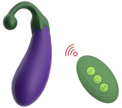 VIBRADOR USB EN FORMA DE BERENJENA CON CONTROL REMOTO. SY059B