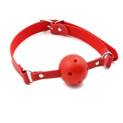 MORDAZA REGULABLE ECOCUERO Y BOLA DE PLASTICO. CAT104 en internet