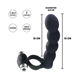 ANILLO VIBRADOR DOBLE PENETRACION "SCULPTOR" 7 FUNCIONES. AC70671 - comprar online
