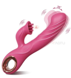 VIBRADOR USB CON LENGUAS ESTIMULADORAS Y MOVIMIENTO EN PUNTO G 22X3,5CM. TJ3001 - comprar online