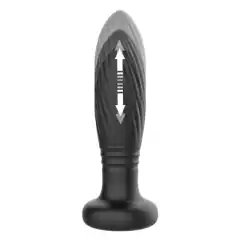 PLUG ANAL "THRUSTING" VIBRADOR, RECARGABLE, CON MOVIMIENTO, LUZ Y CONTROL REMOTO. SW3023 - comprar online