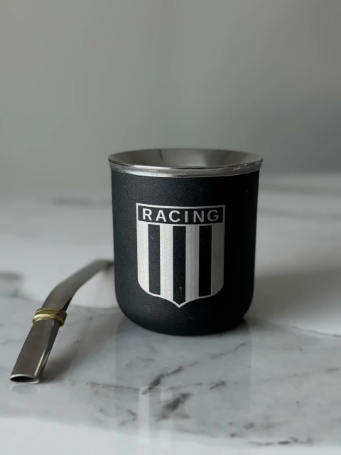 Mate de Acero de Racing + Bombilla