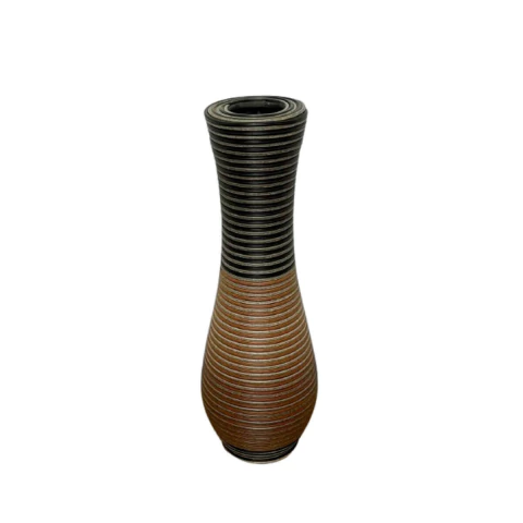 FLORERO RUSTICO RATTAN CHICO 50CM RAYADO - comprar online